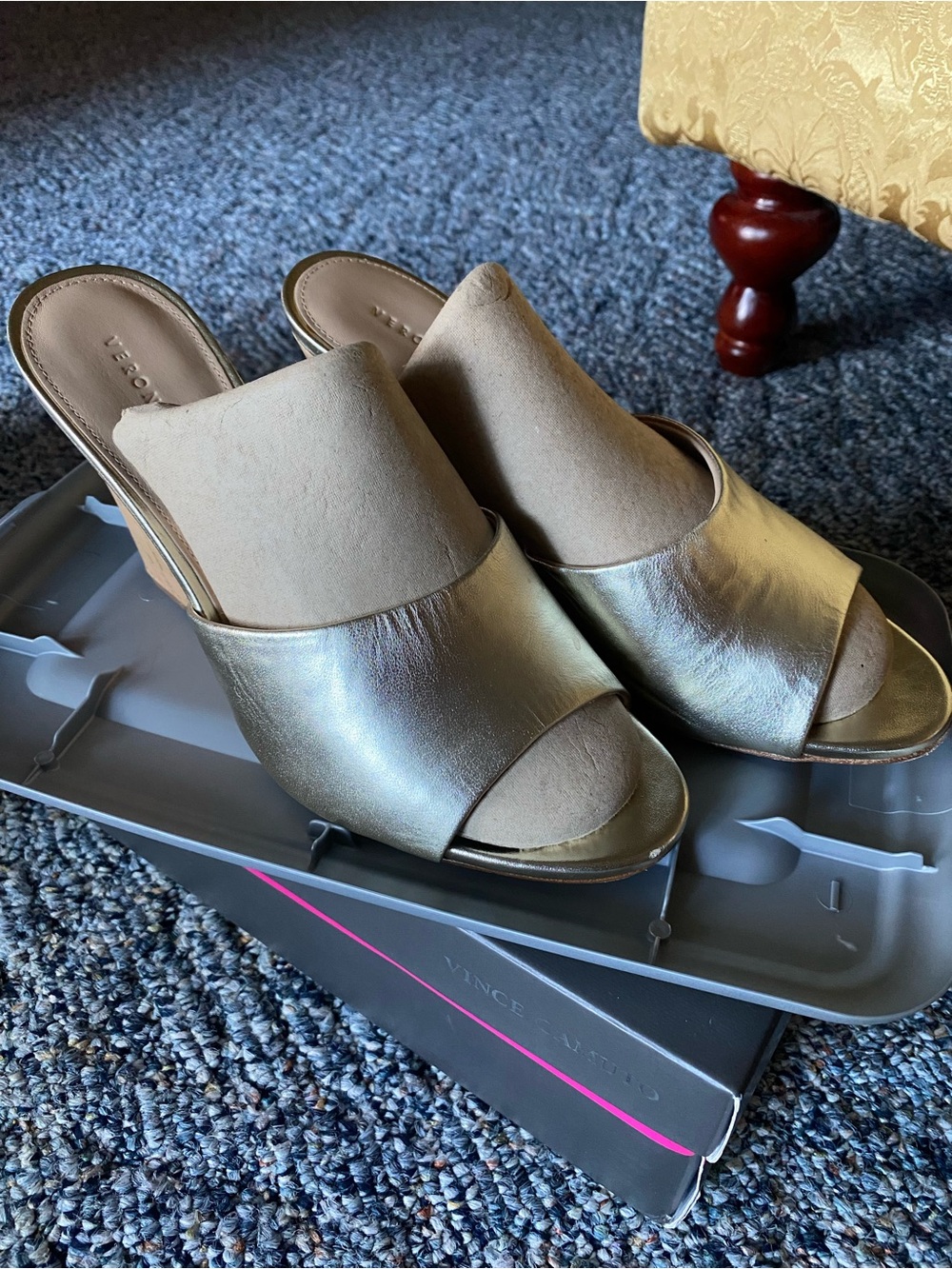 Veronica Beard Gold Wedges